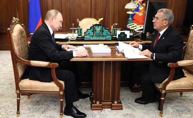 Минниханов — Путину: «Люди правильно от нас ждут, надо еще лучше работать»