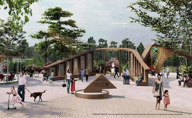Зеленый оазис на границе двух «городов»: парк вдоль железной дороги объединит два микрорайона Зеленодольска