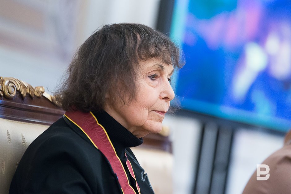 София Губайдулина на встрече с творческой интеллигенцией в Казанской ратуше, 2 ноября