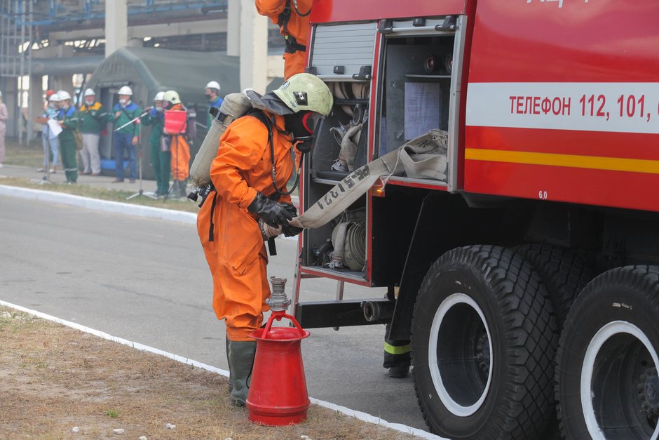 Подготовка пенообразователя специалистами пожарных подразделений части ФГБУ 5 ОФПС ГПС по РТ