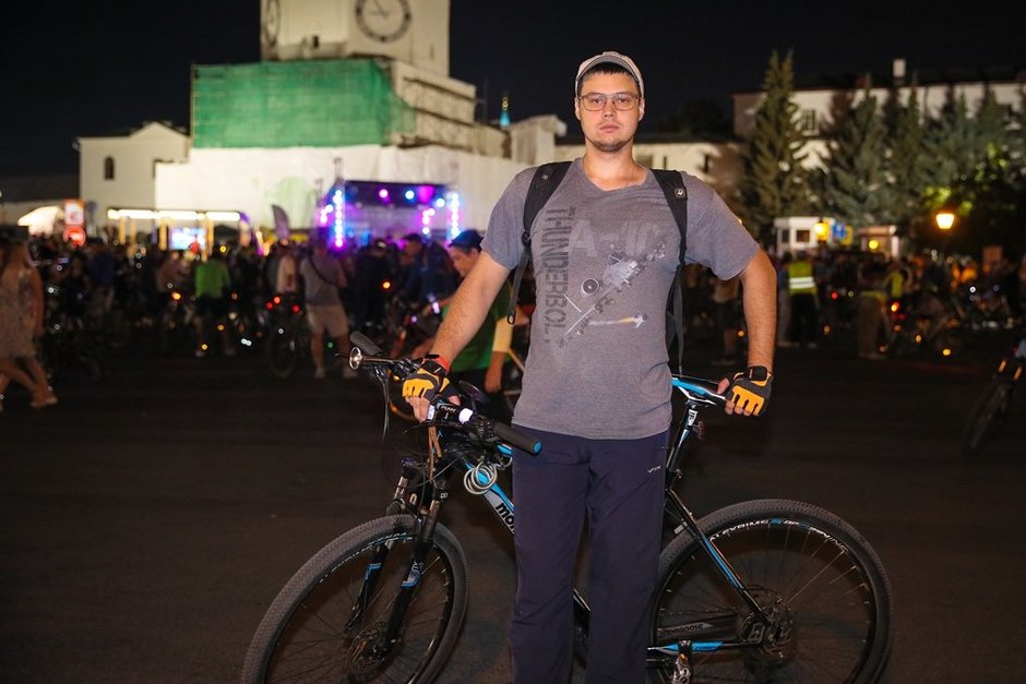 Участник «Ночного велофеста»