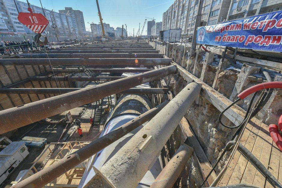 Строительство станции метро «Дубравная», 20 марта 2015 г.