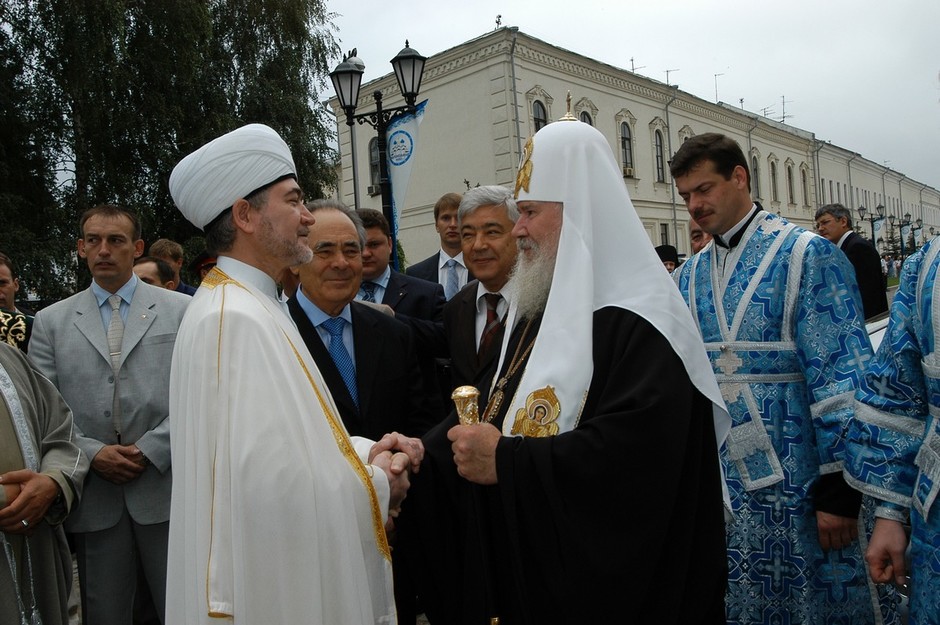 Во время визита Патриарха Московского и Всея Руси Алексия II. 31 августа—2 сентября 1997 года