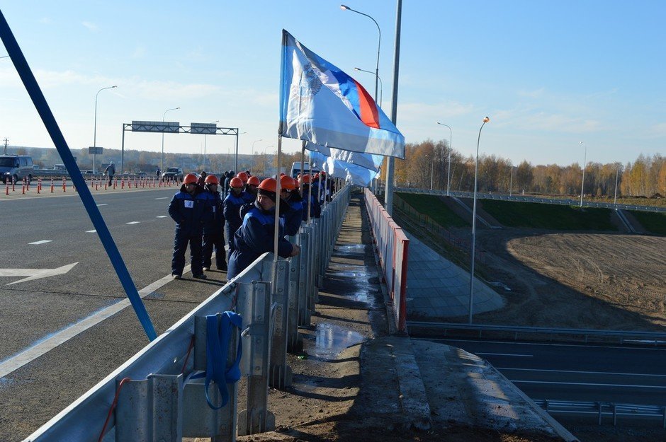 Открытие многоуровневой транспортной развязки на 115-м километре трассы Йошкар-Ола — Зеленодольск, 22 октября 2015 г.