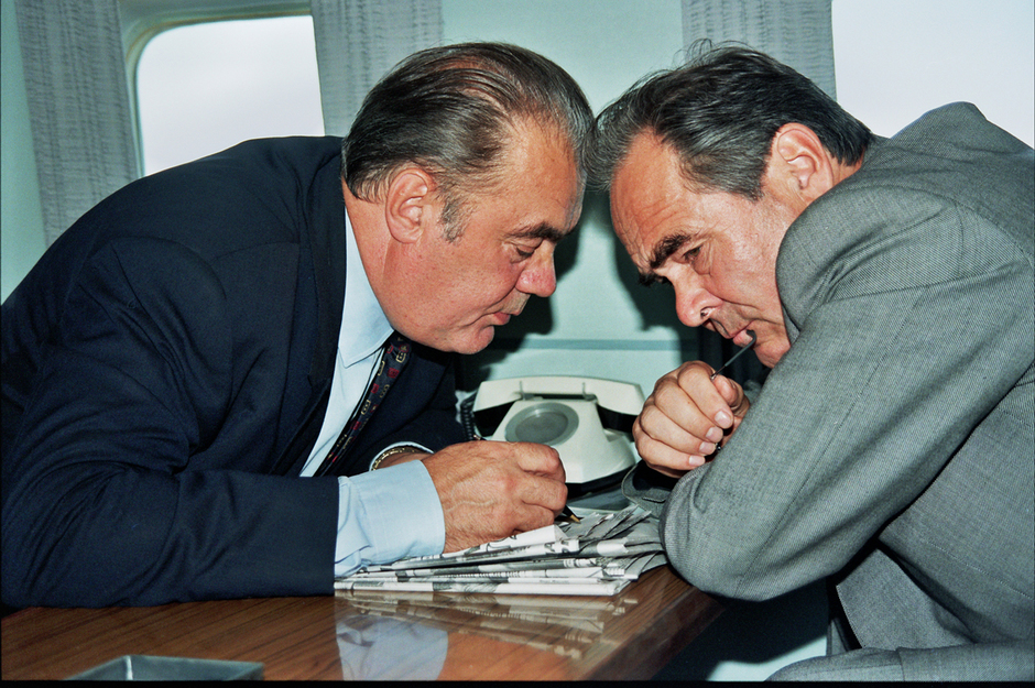 С председателем Нацбанка РТ Евгением Богачевым, 1999 год