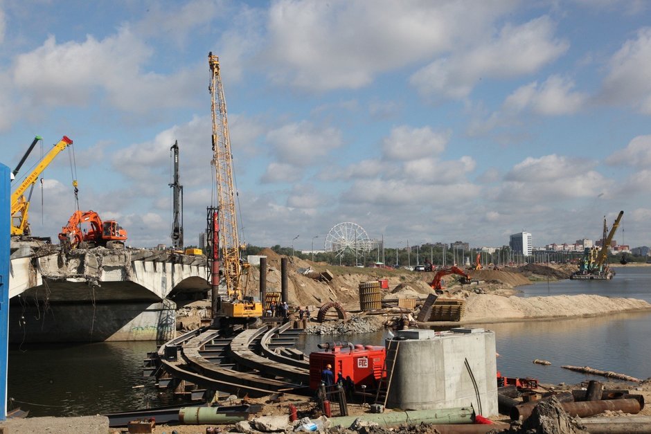 Реконструкция Ленинского моста, 22 июля 2012 г.