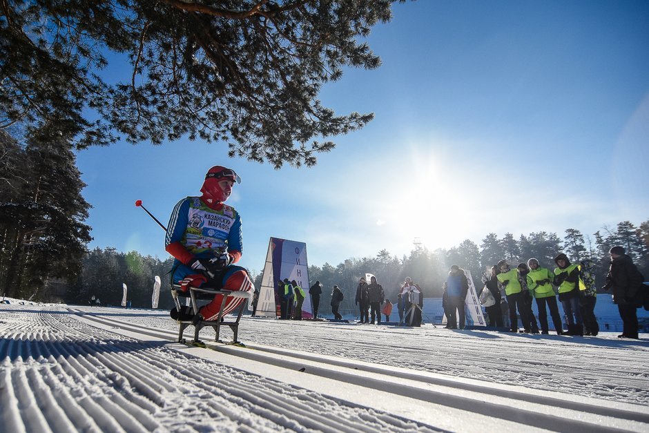 Паралимпийская сборная России на Казанском лыжном марафоне, 4 февраля
