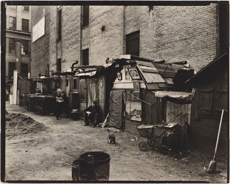 Лачуги и безработные в Нью-Йорке, 1935 год