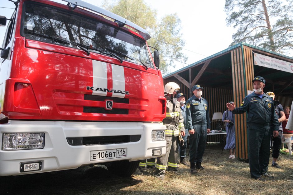 Также была продемонстрирована техника пожарной части ПАО «Казаньоргсинтез»