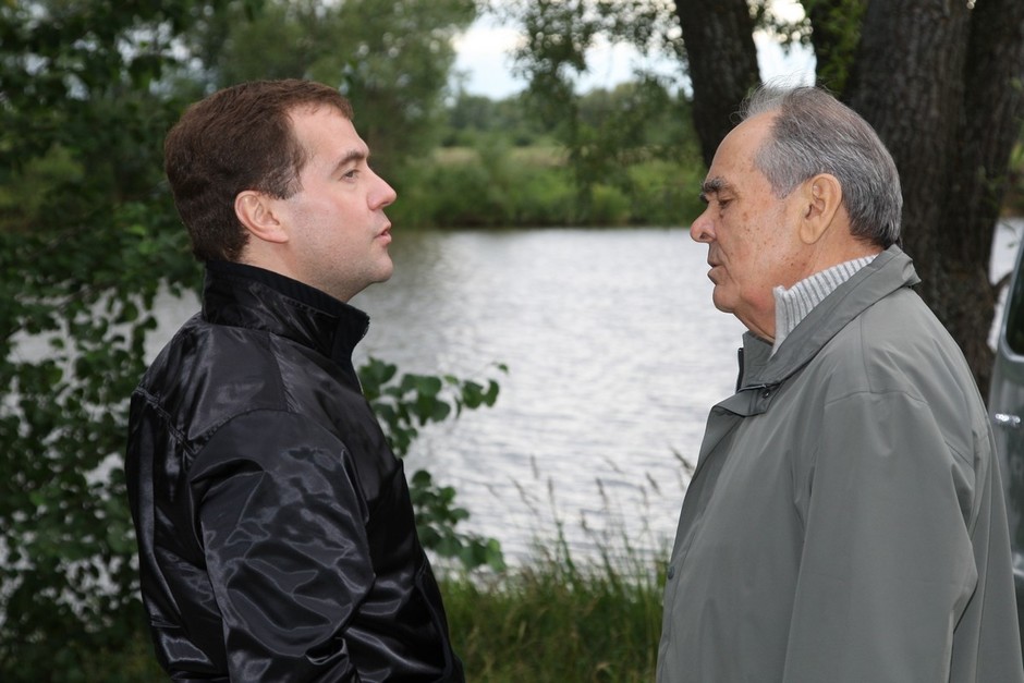 С Дмитрием Медведевым, 7 августа 2008