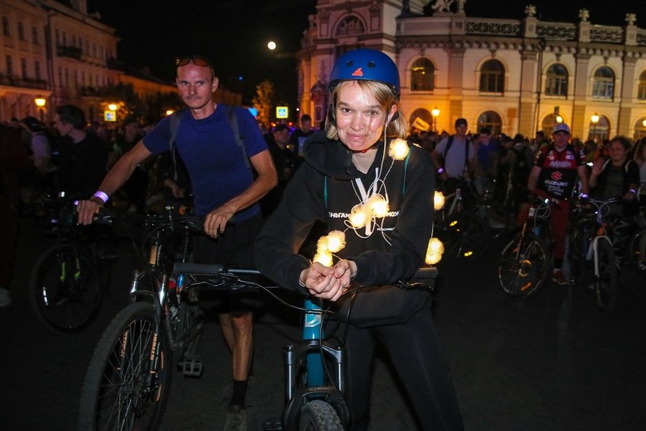 Участники «Ночного велофеста»