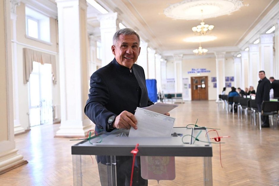 Рустам Минниханов проголосовал на выборах раиса Татарстана