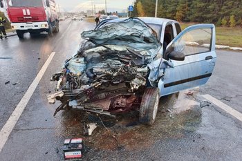 В Спасском районе Татарстана водитель Hyundai погиб при столкновении с УАЗом