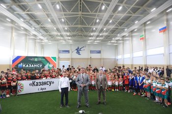В Татарстане открылись четыре новых крытых футбольных манежа