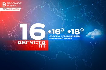В пятницу в Казани прогнозируется до +18 градусов и небольшой дождь