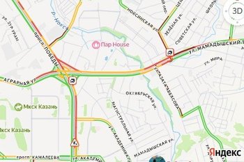 Пробки образовались в двух районах Казани