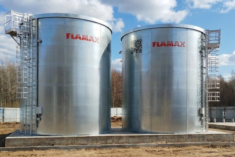 Пожарные резервуары FLAMAX установлены в парке коммерческой недвижимости