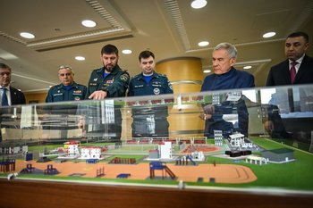 Раису Татарстана представили проект учебно-тренировочного полигона для пожарных и спасателей