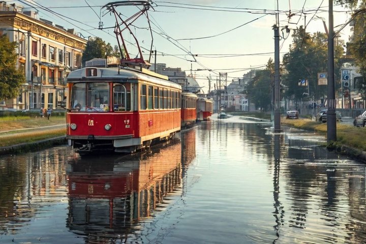 В Казани приостановлено движение трамваев и изменены маршруты троллейбусов