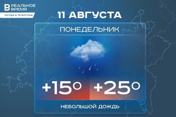 Сегодня в Татарстане ожидается небольшой дождь и до +25 градусов