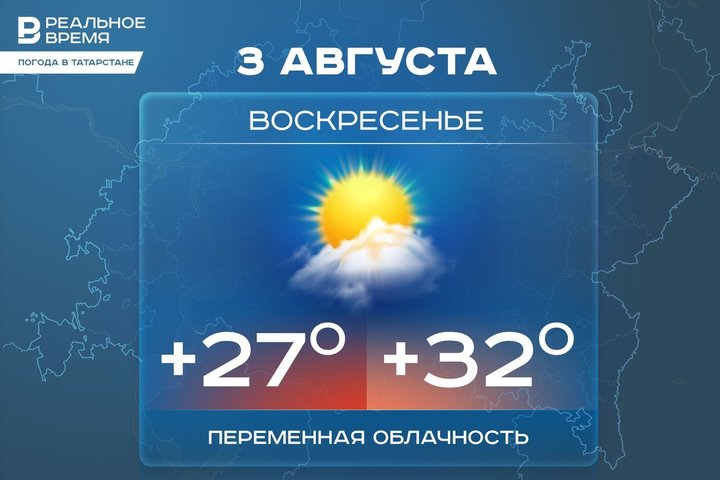 Сегодня в Татарстане ожидается гроза и до +32 градусов