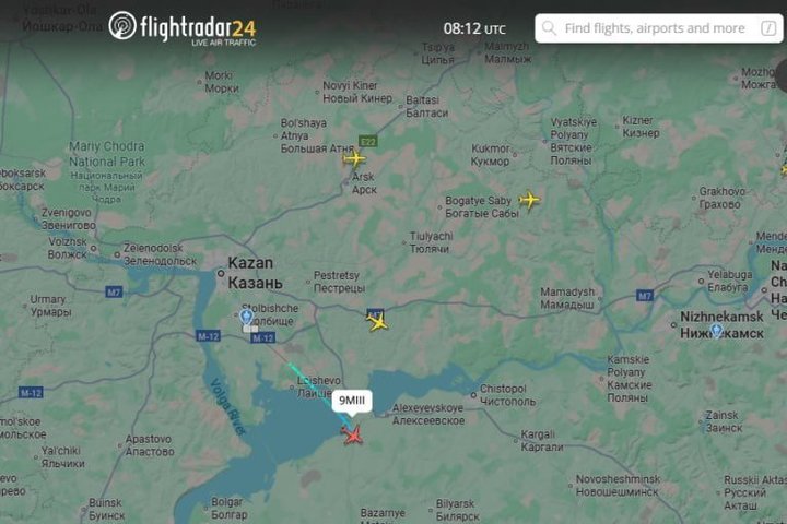 «Золотой» самолет короля Малайзии вылетел из казанского аэропорта — Flightradar