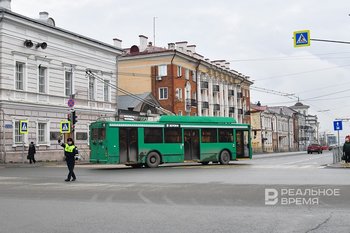 В Казани остановили движение троллейбуса №1 из-за повреждения контактной сети