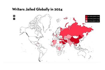В 2024 году в мире в заключении находится 375 писателей — это максимум за шесть лет