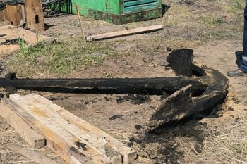 В Татарстане нашли старинный якорь при работах у реки Казанки