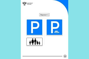 Минтранс РФ представил новый дорожный знак парковки для многодетных семей