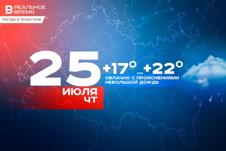 Сегодня в Казани пройдет умеренный дождь с грозой — воздух прогреется до +21 градуса