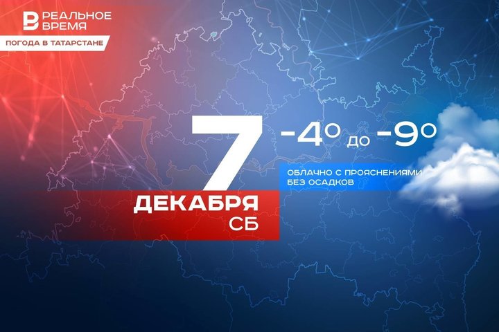 Сегодня в Татарстане ожидается облачная с прояснениями погода и до -9 градусов
