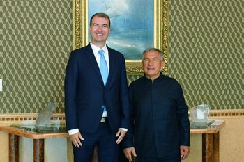 Минниханов обсудил развитие текбола в республике с главой Международной федерации