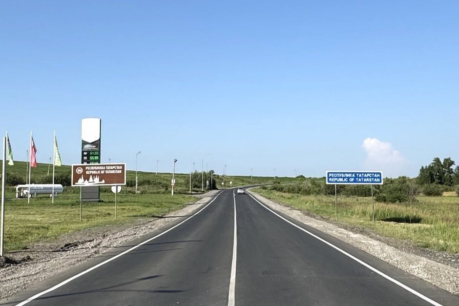 В Нурлатском районе Татарстана завершили ремонт автодороги по нацпроекту