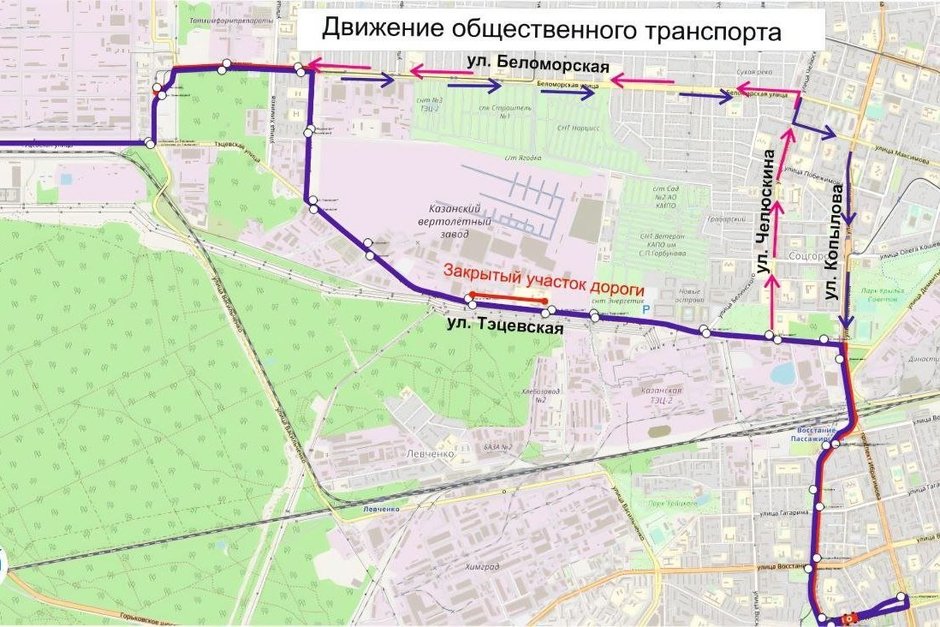 В выходные улица Тэцевская будет полностью перекрыта