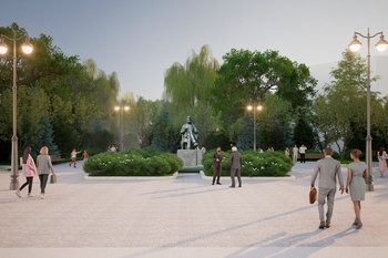 Площадку у памятника Бутлерову в Казани благоустроят — эскизы