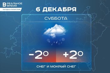 Сегодня в Татарстане ожидается мокрый снег и до +2 градусов