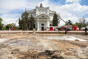 В Севастополе полностью ликвидировали пожар в здании панорамы «Оборона Севастополя»