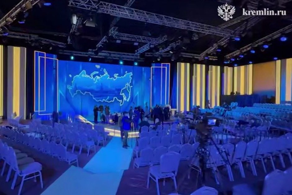 Кремль показал подготовку к «Итогам с Владимиром Путиным»