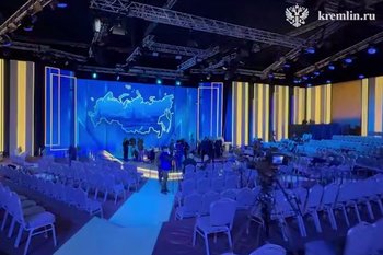 Кремль показал подготовку к «Итогам с Владимиром Путиным»