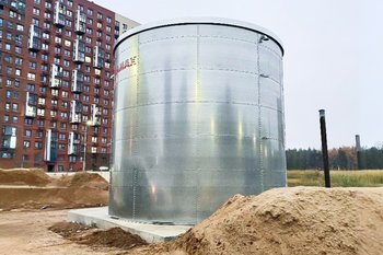 Резервуар чистой воды FLAMAX установлен в жилом комплексе в Подмосковье