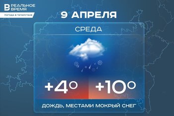 Сегодня в Татарстане ожидается дождь и до +10 градусов