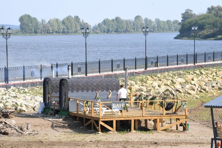 В Елабуге завершили благоустройство городского пляжа