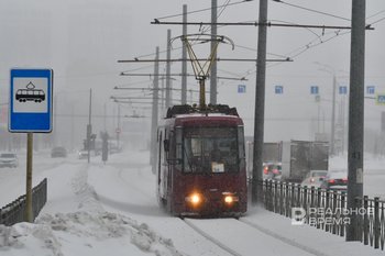 В Казани приостановили движение трамваев №1 и 6 из-за ситуации со снегоуборочным вагоном