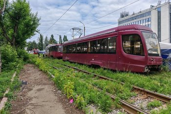 В Казани из-за схода трамвая временно приостановлено движение маршрутов №1, 5а и 7