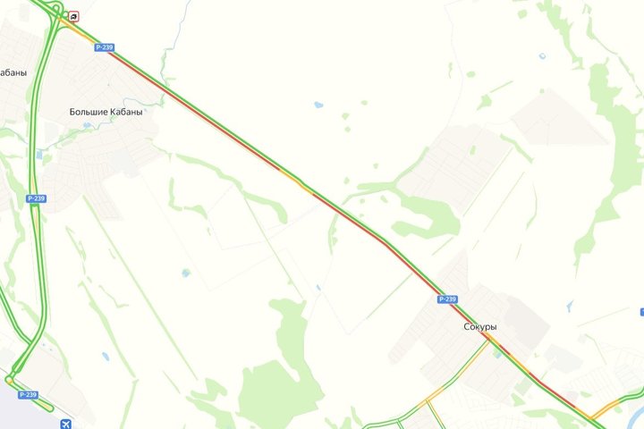 Около села Сокуры образовалась восьмикилометровая пробка