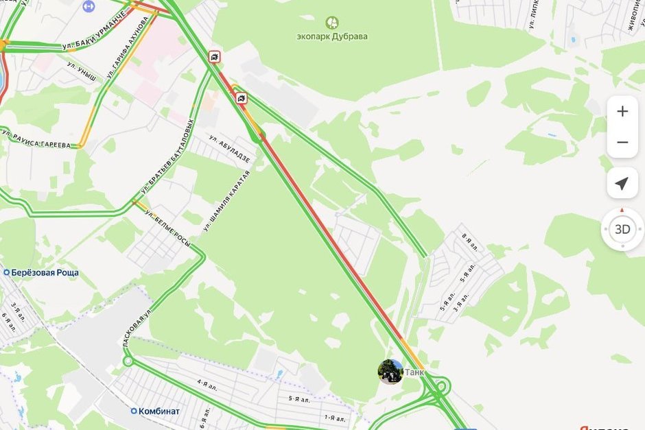 На въезде в Казань через РКБ образовалась пробка в 4 км, причина — ДТП