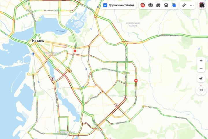 В Казани парализовано движение на южной трассе, Оренбургском тракте и в центре
