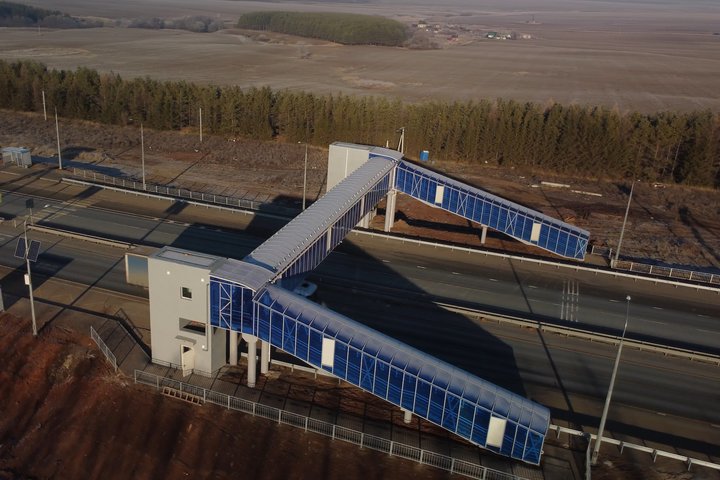 На трассе М-7 «Волга» завершили строительство четырех надземных пешеходных переходов