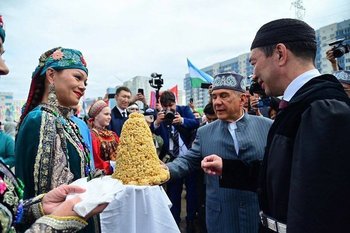 Раис Татарстана прибыл на XXV федеральный Сабантуй в Якутске